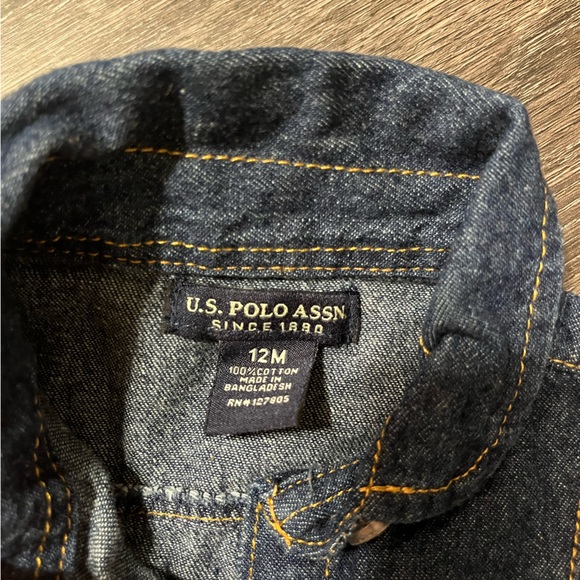 U.S.Polo Assn. Denim Dress - 12M baby/toddler - Picture 3 of 4